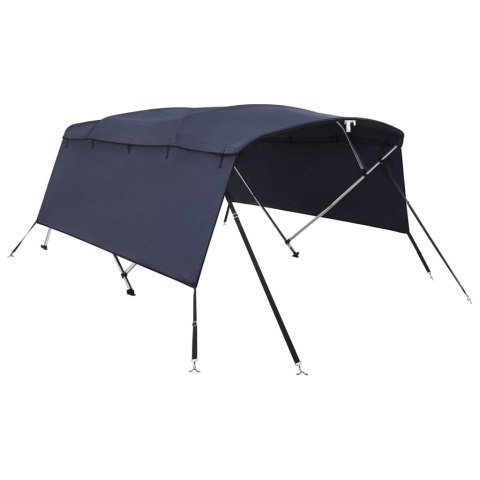 VidaXL Bimini ze ściankami z siatki, 4 pałąki, 243x(170-182)x137 cm