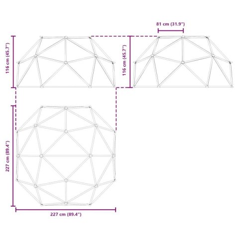 VidaXL Domek do wspinaczki Niebieski Stal