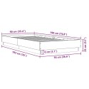 VidaXL Łóżko bez materaca, dąb sonoma, 90x190 cm