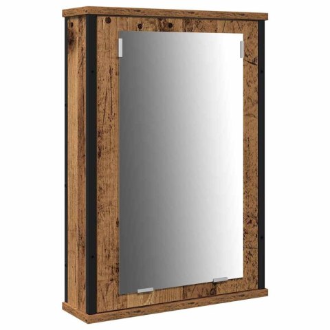 VidaXL Zestaw mebli łazienkowych z półką z drzwiami 3 pcs Stare drewno