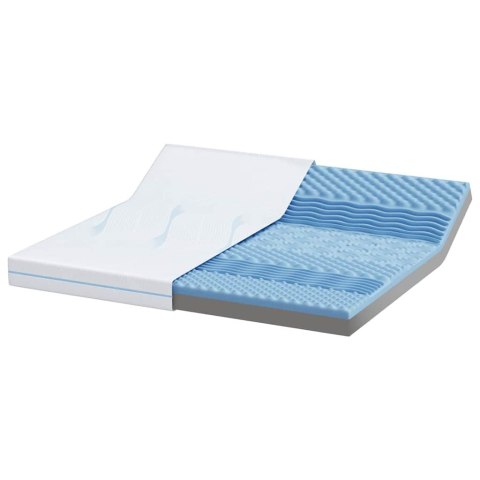 VidaXL Materac Biały 200 x 200 cm Tkanina żakardowa