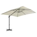 PARASOL OGRODOWY CANTILEVER Z ALUMINIOWYM SŁUPKIEM 300X300CM PIASKOWY