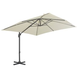 PARASOL OGRODOWY CANTILEVER Z ALUMINIOWYM SŁUPKIEM 300X300CM PIASKOWY