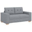 VidaXL Sofa dwuosobowa, jasnoszara, 160x77x82 cm, tkanina