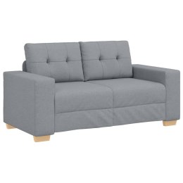 VidaXL Sofa dwuosobowa, jasnoszara, 160x77x82 cm, tkanina