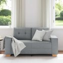 VidaXL Sofa dwuosobowa, jasnoszara, 160x77x82 cm, tkanina