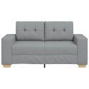VidaXL Sofa dwuosobowa, jasnoszara, 160x77x82 cm, tkanina