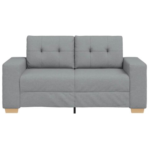 VidaXL Sofa dwuosobowa, jasnoszara, 160x77x82 cm, tkanina