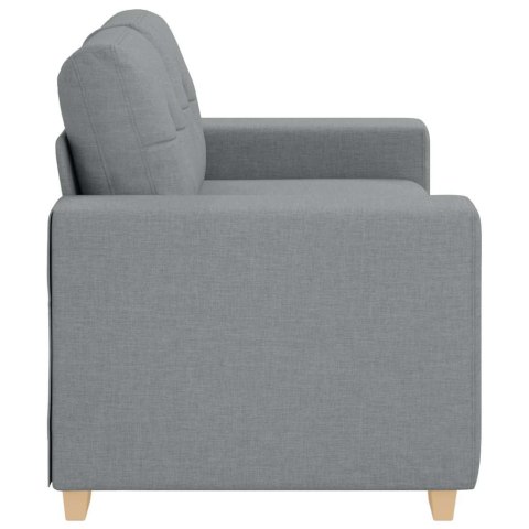 VidaXL Sofa dwuosobowa, jasnoszara, 160x77x82 cm, tkanina