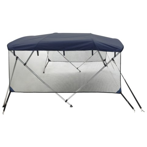 VidaXL Bimini z siatkowymi ściankami, 4 pałąki, 243x(170-182)x137 cm