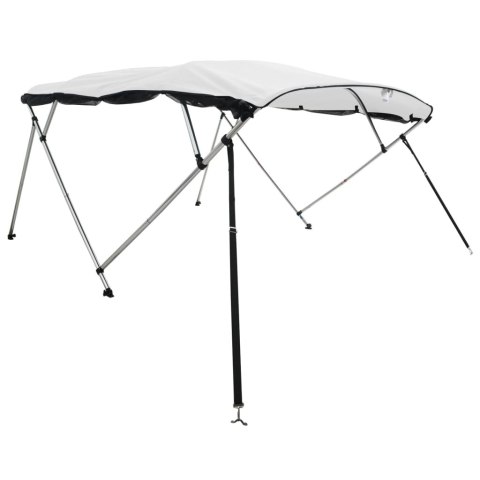 VidaXL Bimini z siatkowymi ściankami, 4 pałąki, 243x(170-182)x137 cm