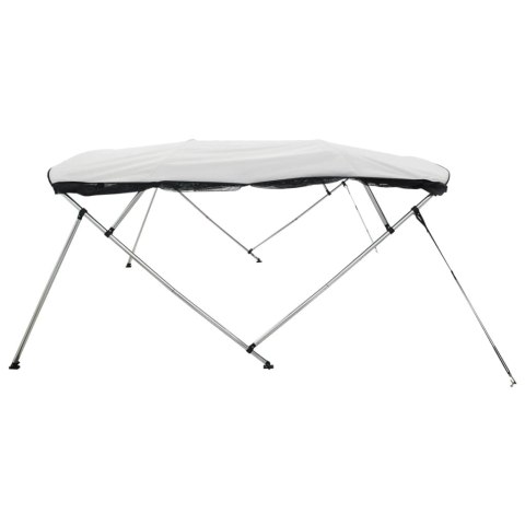 VidaXL Bimini z siatkowymi ściankami, 4 pałąki, 243x(170-182)x137 cm