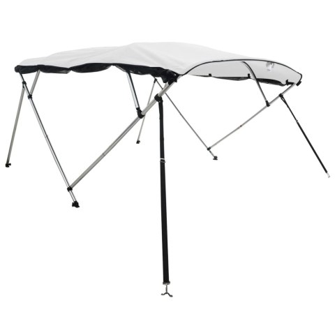 VidaXL Bimini z siatkowymi ściankami, 4 pałąki, 243x(200-213)x137 cm