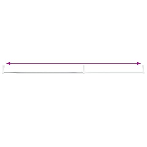 VidaXL Karnisze, 2 szt., biało-srebrne, 60-105 cm, aluminium