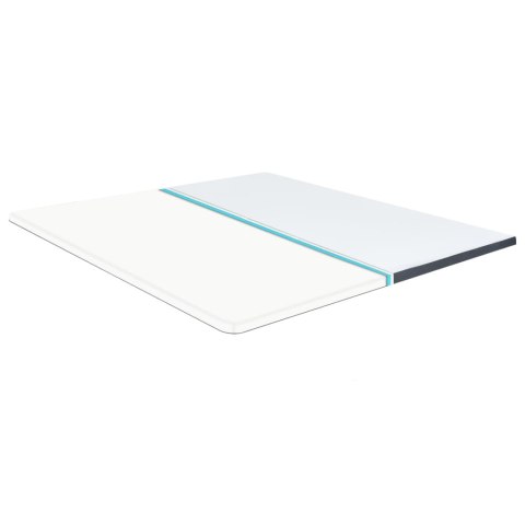 VidaXL Łóżko z materacem sprężynowym, ciemnoszare, tkanina, 200x200 cm