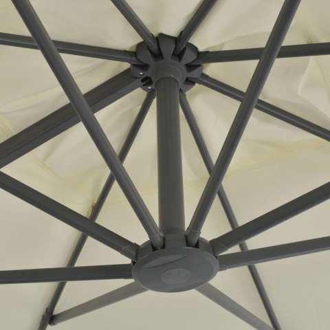 PARASOL OGRODOWY CANTILEVER Z ALUMINIOWYM SŁUPKIEM 300X300CM PIASKOWY