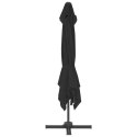 PARASOL WISZĄCY Z ALUMINIOWYM SŁUPKIEM 300X300CM ANTRACYTOWY