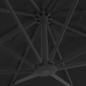 PARASOL WISZĄCY Z ALUMINIOWYM SŁUPKIEM 300X300CM ANTRACYTOWY