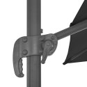 PARASOL WISZĄCY Z ALUMINIOWYM SŁUPKIEM 300X300CM ANTRACYTOWY