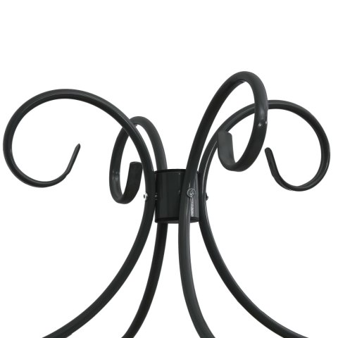 VidaXL Rama łóżka z baldachimem, czarna, metalowa, 140 x 200 cm