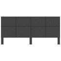 VidaXL Wezgłowie do łóżka, ciemnoszare, obite tkaniną, 200x200 cm