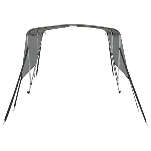 VidaXL Bimini z siatkowymi ściankami, 3 pałąki, 183x(154-167)x137 cm