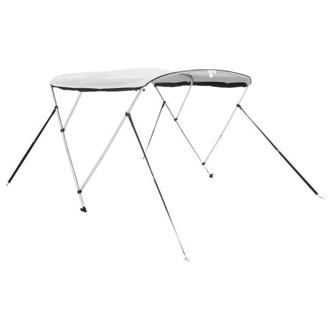 VidaXL Bimini z siatkowymi ściankami, 3 pałąki, 183x(185-198)x137 cm