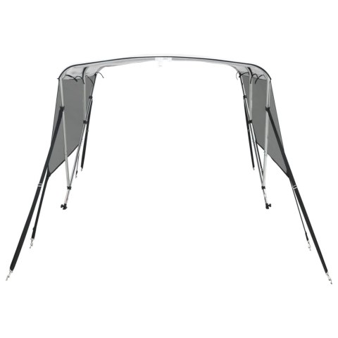 VidaXL Bimini z siatkowymi ściankami, 3 pałąki, 183x(185-198)x137 cm