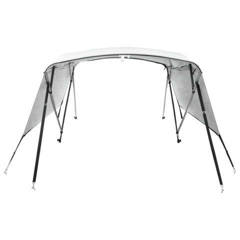VidaXL Daszek bimini ze ściankami, 4 pałąki, 243x(185-198)x137 cm