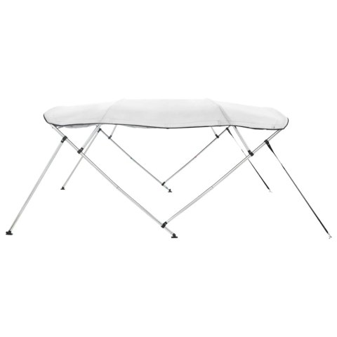 VidaXL Daszek bimini ze ściankami, 4 pałąki, 243x(185-198)x137 cm