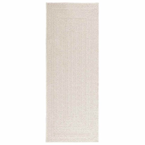 VidaXL Dywan "ZIZUR" kremowy Wygląd juty Do wewnątrz i na zewnątrz