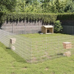 VidaXL Kojec dla zwierząt, 48 paneli, 54x80 cm, galwanizowane żelazo
