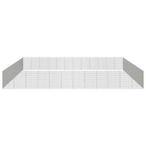 VidaXL Kojec dla zwierząt, 48 paneli, 54x80 cm, galwanizowane żelazo