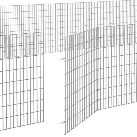 VidaXL Kojec dla zwierząt, 48 paneli, 54x80 cm, galwanizowane żelazo