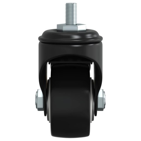 VidaXL Kółka, 4 sztuki, czarne, 35 mm, żelazo