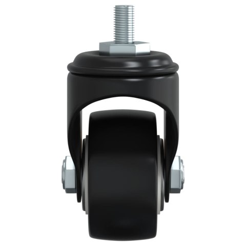 VidaXL Kółka, 4 sztuki, czarne, 35 mm, żelazo