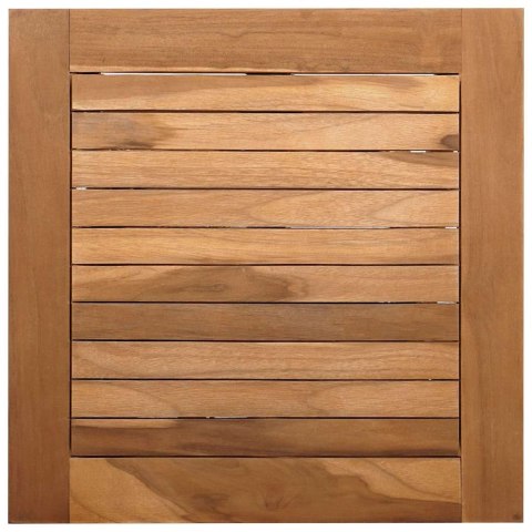 VidaXL Leżak z poduszką 1-osoba 2 pcs Brązowy Lite drewno teakowe