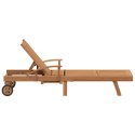 VidaXL Leżak z poduszką Brązowy 195 x 59 x 78,5 cm Lite drewno teakowe