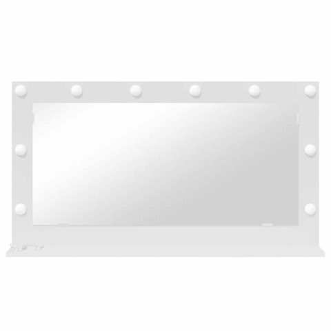 VidaXL Lustro toaletowe Prostokątny Z lustrem Biały 100 x 55 x 18 cm