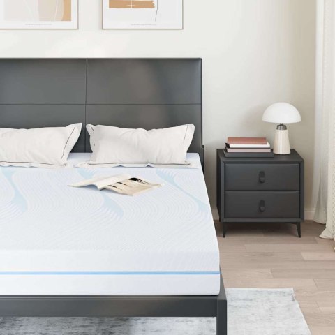 VidaXL Materac Biały 140 x 190 cm Tkanina żakardowa