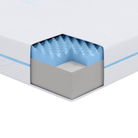 VidaXL Materac Biały 70 x 200 cm Tkanina żakardowa