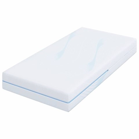 VidaXL Materac Biały 80 x 160 cm Tkanina żakardowa