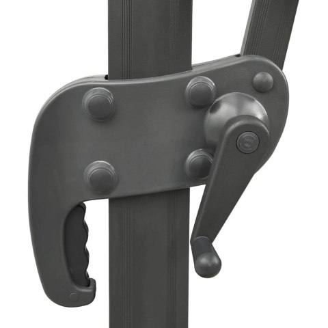 VidaXL Parasol wiszący z podwójną czaszą, 300x300 cm, bordowy