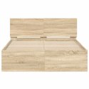 VidaXL Ramka łóżka Sonoma 137 x 190 cm Materiał drewnopochodny