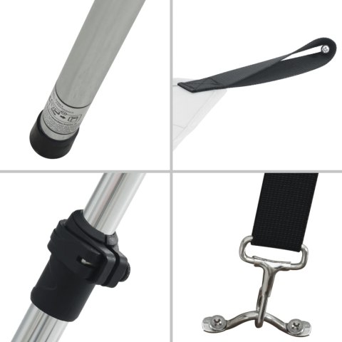 ROZBUDOWA ZADASZENIA ŁODZI T-TOP 174X205 CM BIAŁA PRZEDŁUŻENIE BIMINI 1 SZT