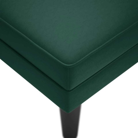 VidaXL Szezlong z poduszką, ciemnozielony, aksamitny