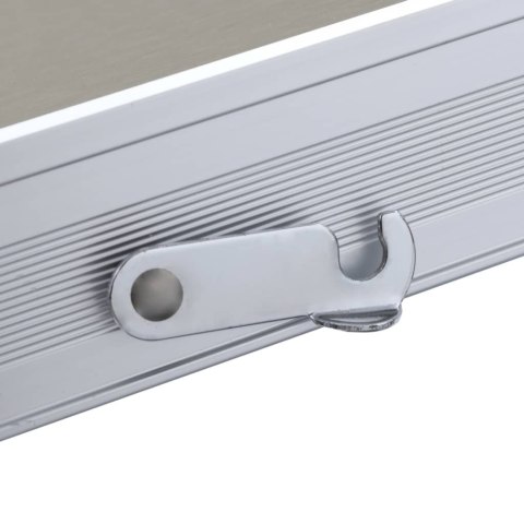 VidaXL Składany stolik turystyczny z 4 siedziskami, stal, aluminium