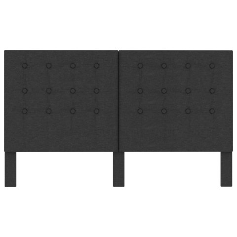 VidaXL Tuftowane wezgłowie, ciemnoszare, obite tkaniną, 180x200 cm
