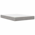 VidaXL Rama łóżka z materacem Jasnoszary 120 x 200 cm Aksamit