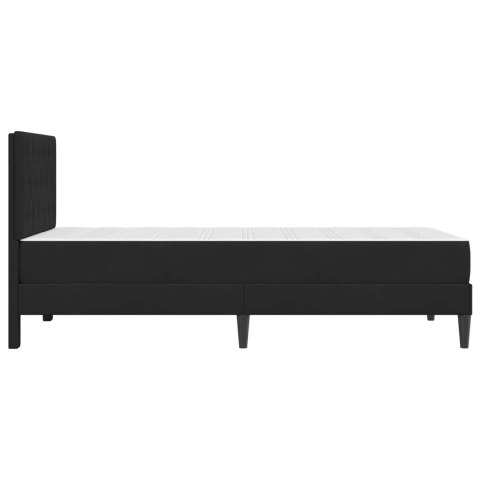 VidaXL Rama łóżka z materacem Z zagłówkiem Czarny 80 x 200 cm Aksamit